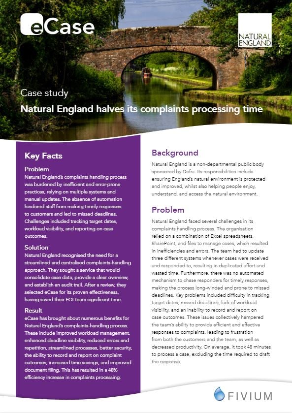 Natural England Complaints Front Page