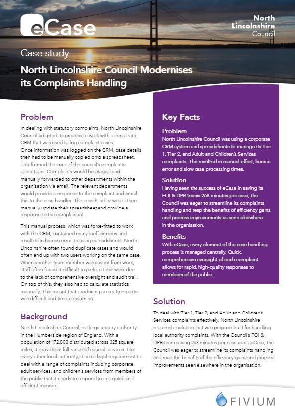 North Lincs Complaints front page